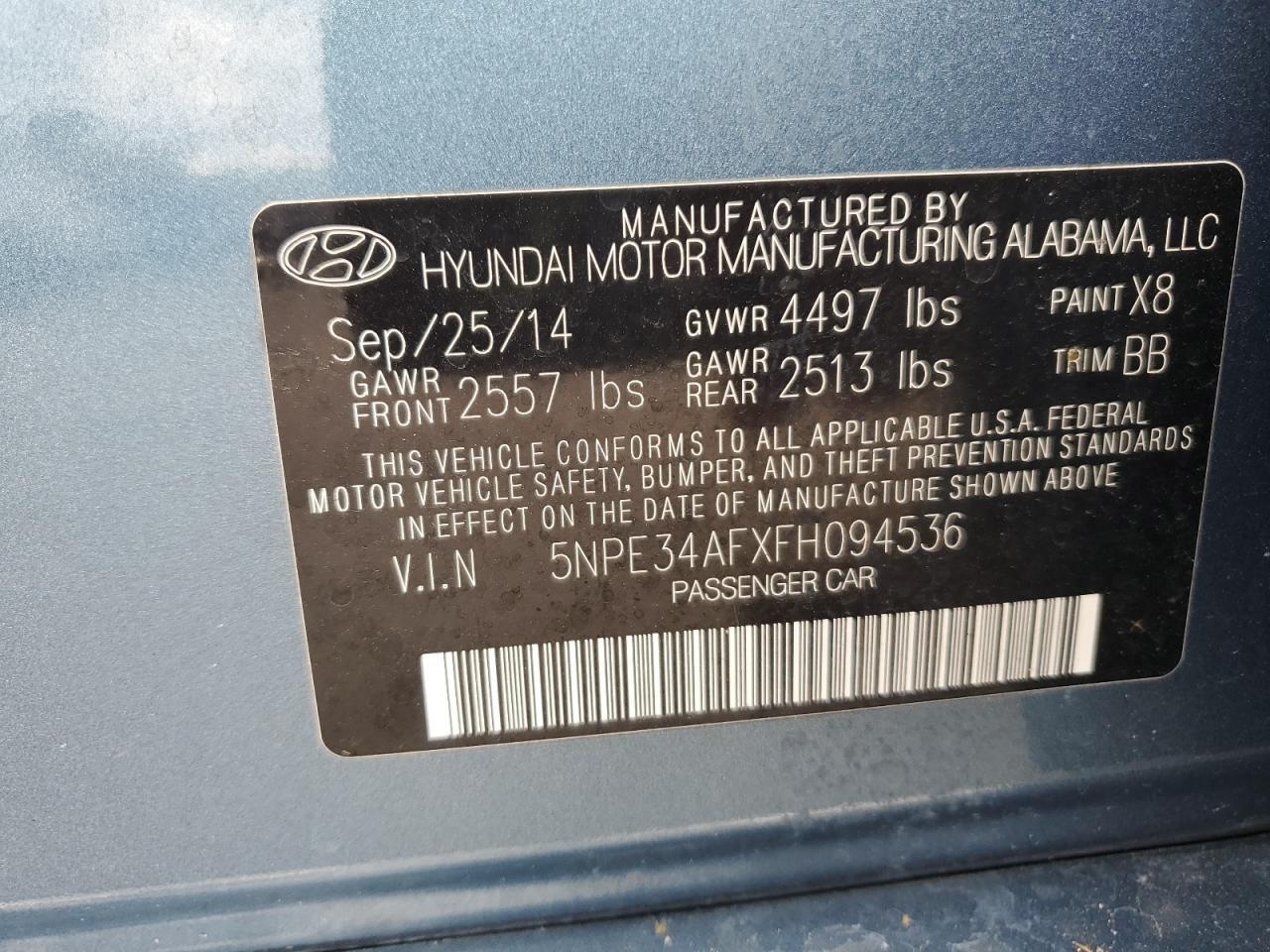 2015 HYUNDAI SONATA