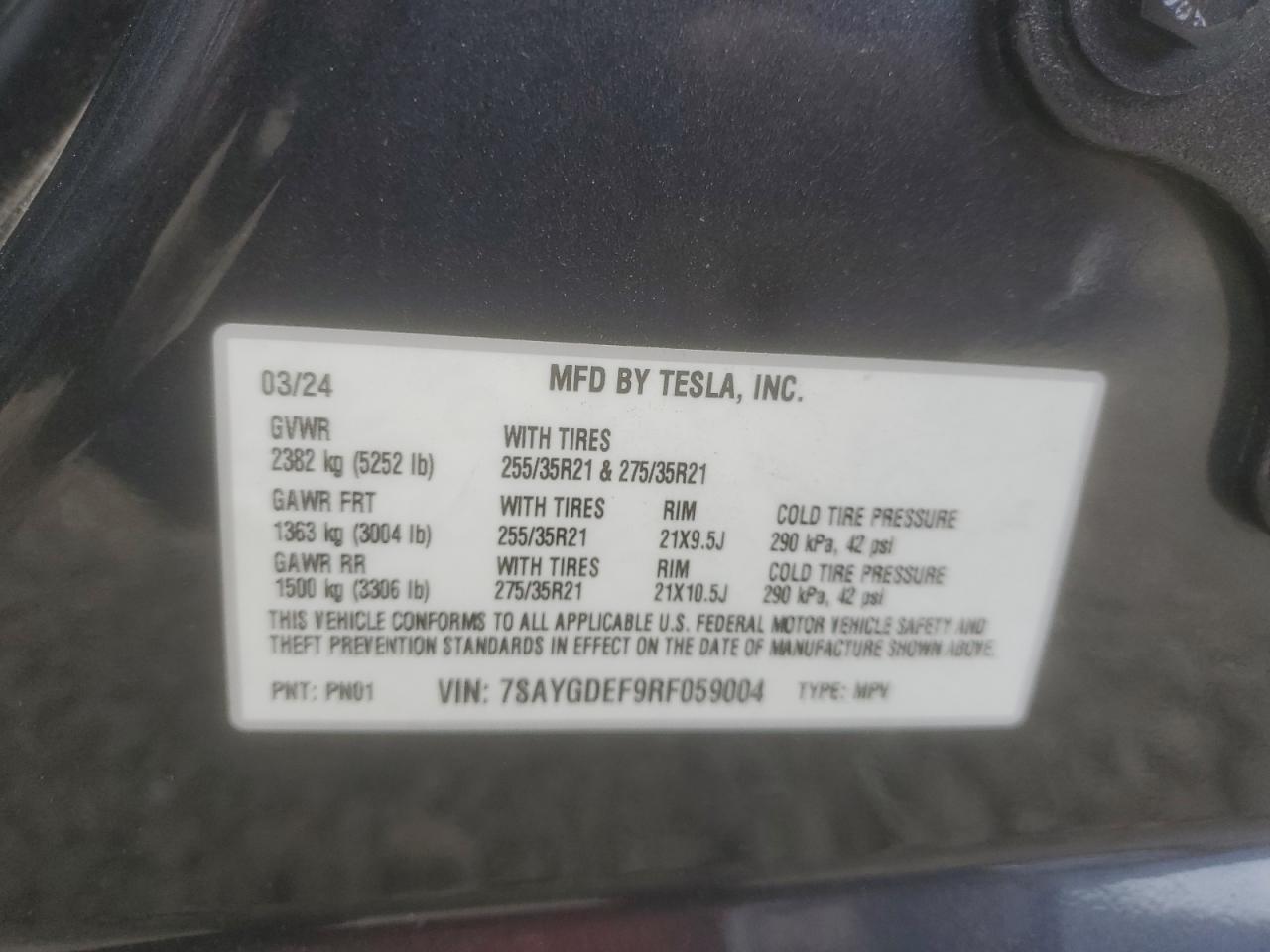 2024 TESLA MODEL Y