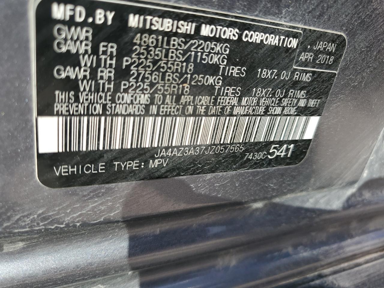2018 MITSUBISHI outlander