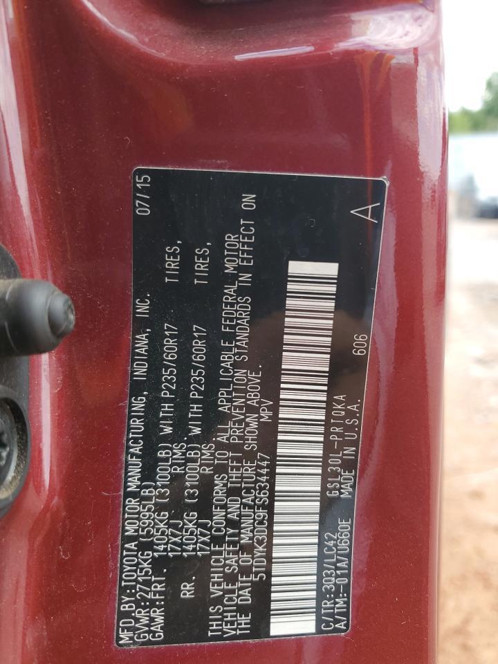 2015 TOYOTA SIENNA