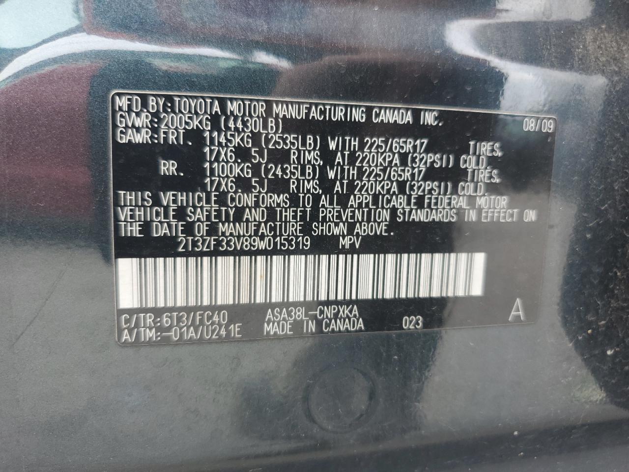 2009 TOYOTA RAV4
