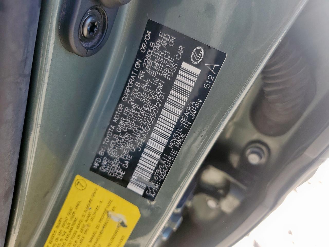 2005 LEXUS ES 330