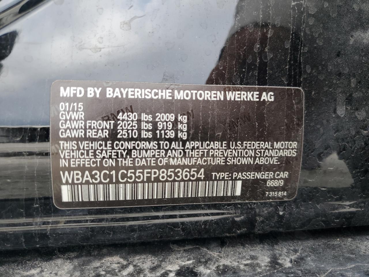 2015 BMW 3 SERIES