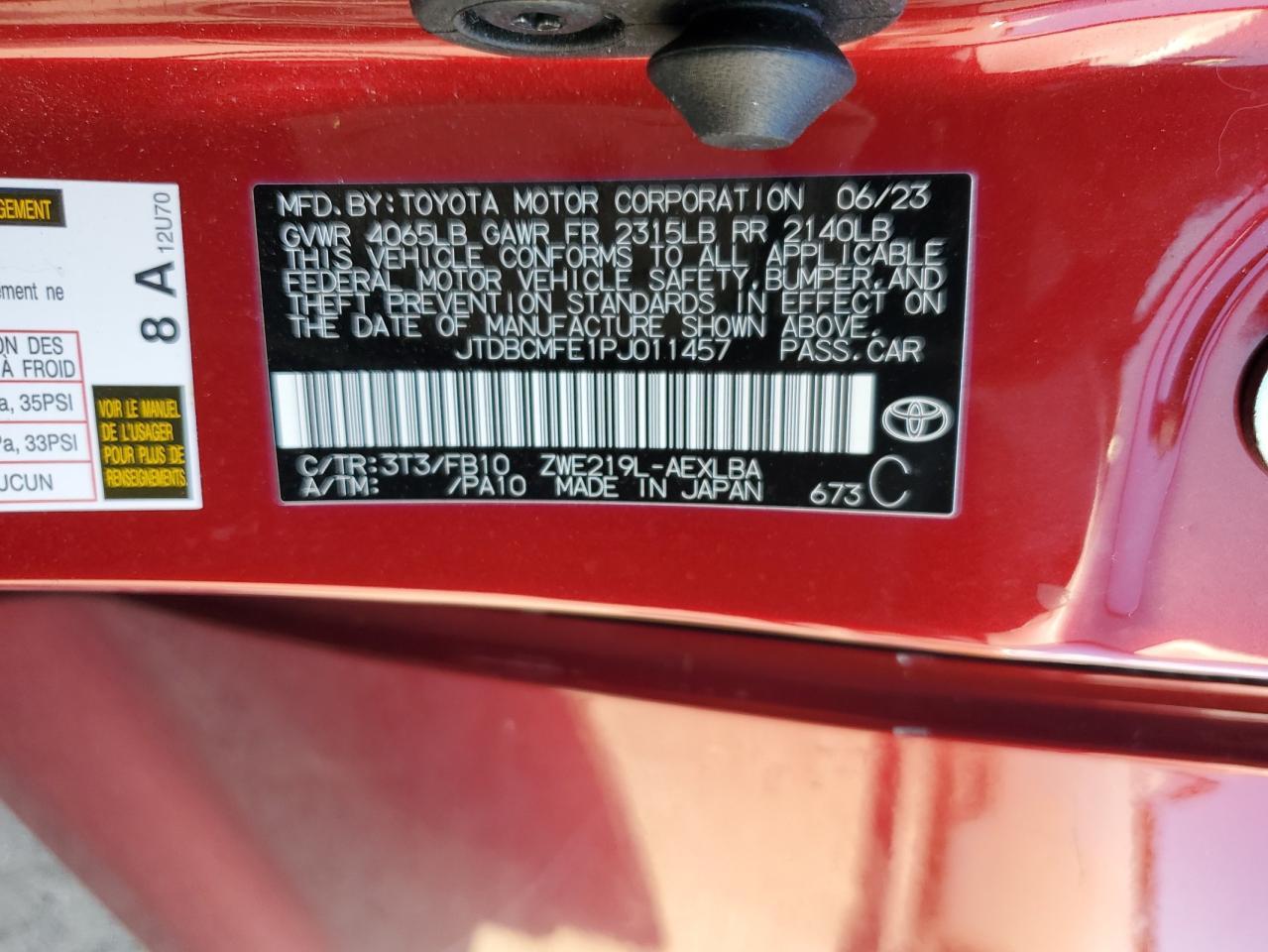 2023 TOYOTA COROLLA