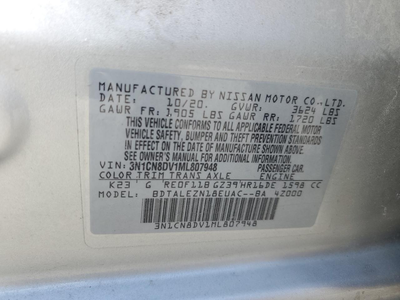 2021 NISSAN VERSA
