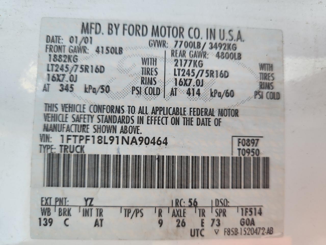 2001 FORD F-150