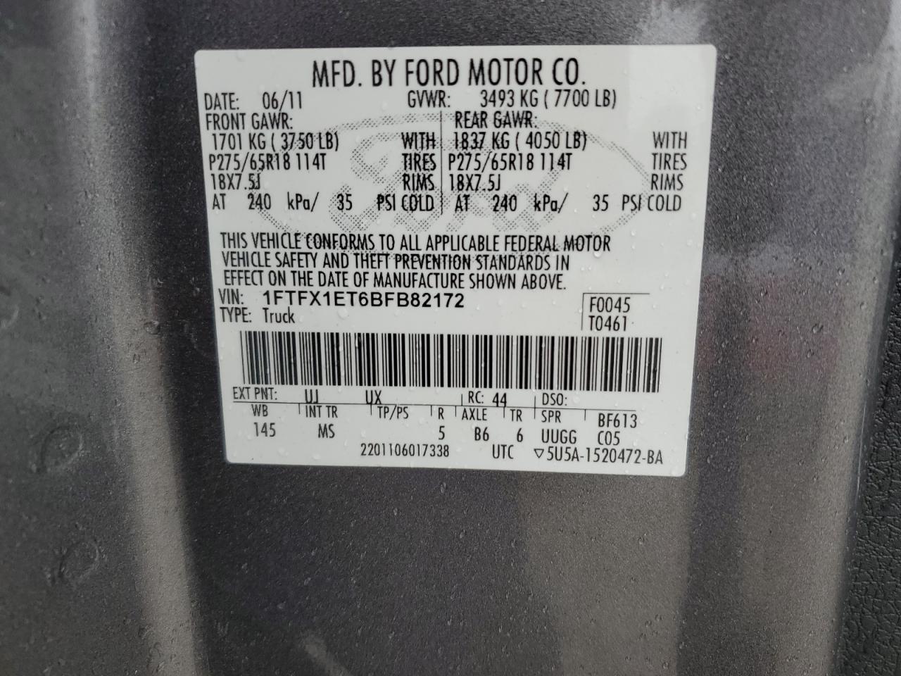 2011 FORD F-150