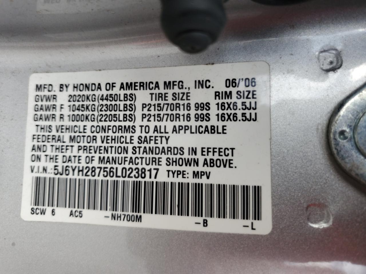 2006 HONDA Element