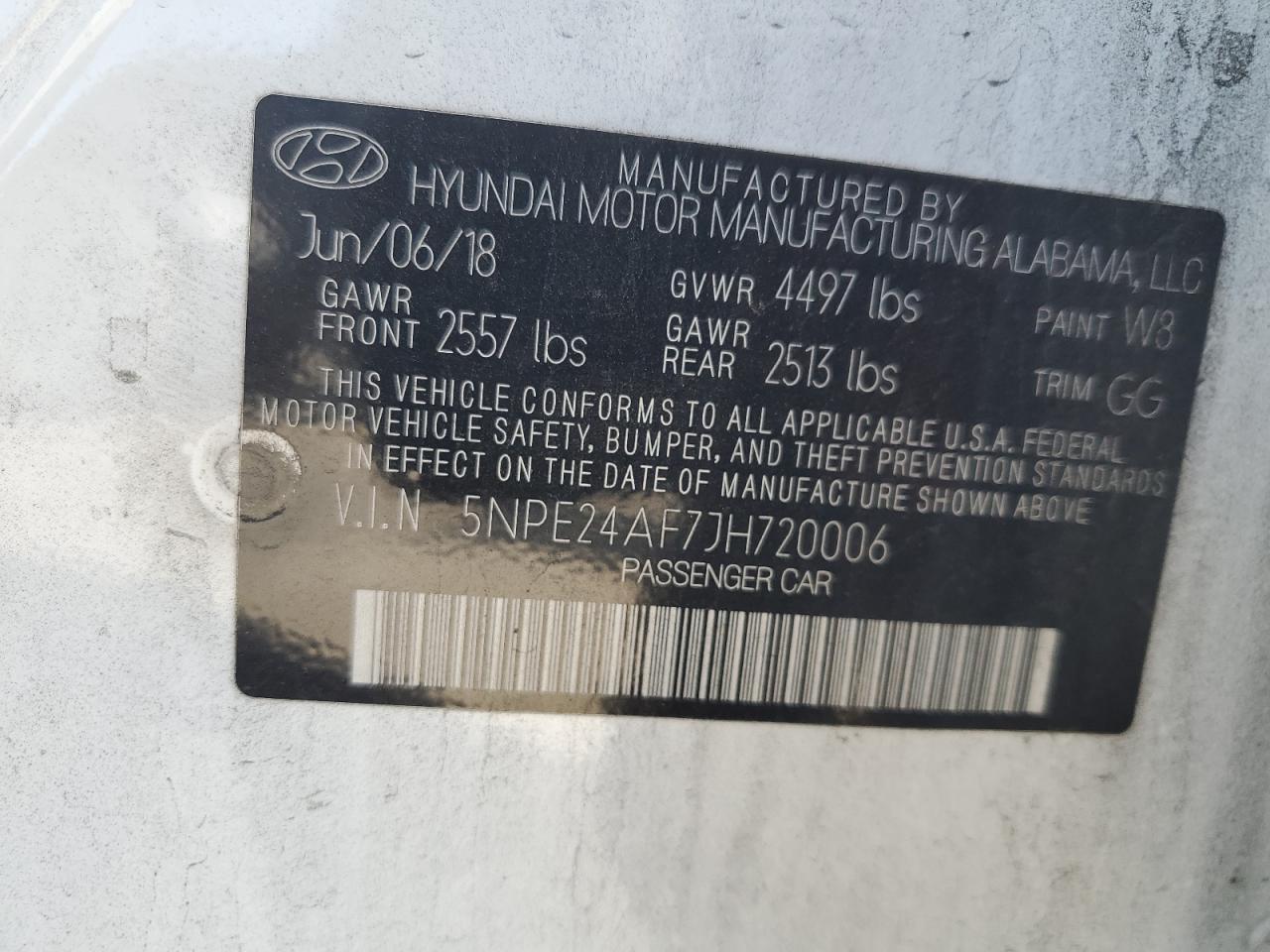 2018 HYUNDAI SONATA