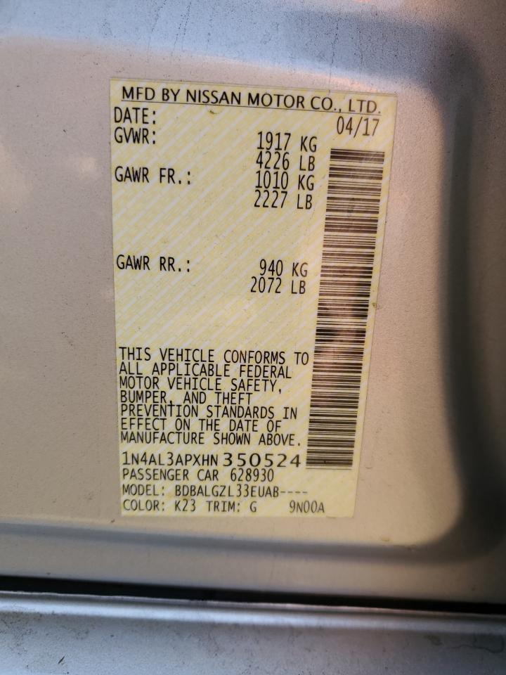 2017 NISSAN ALTIMA