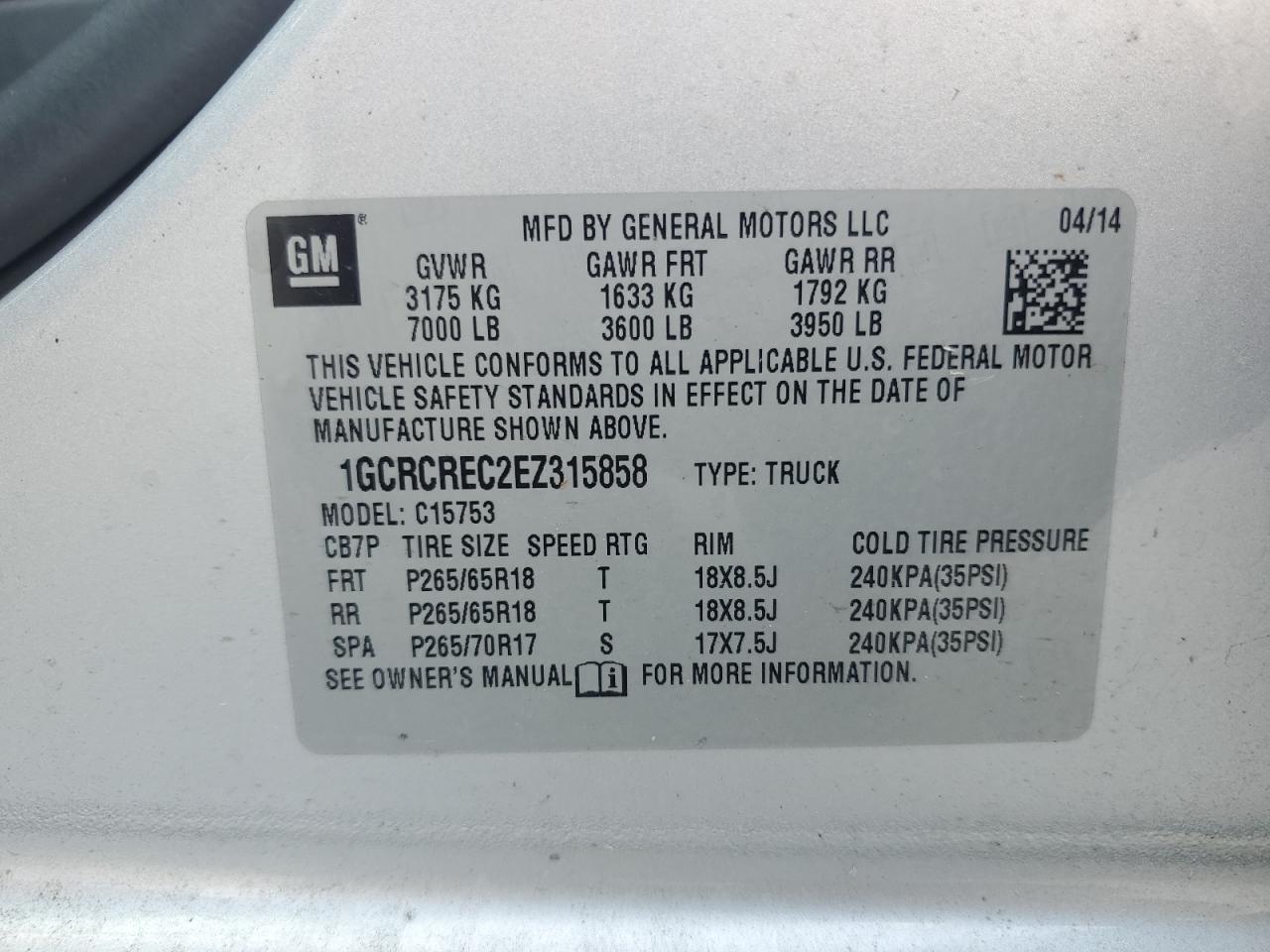 2014 CHEVROLET Silverado