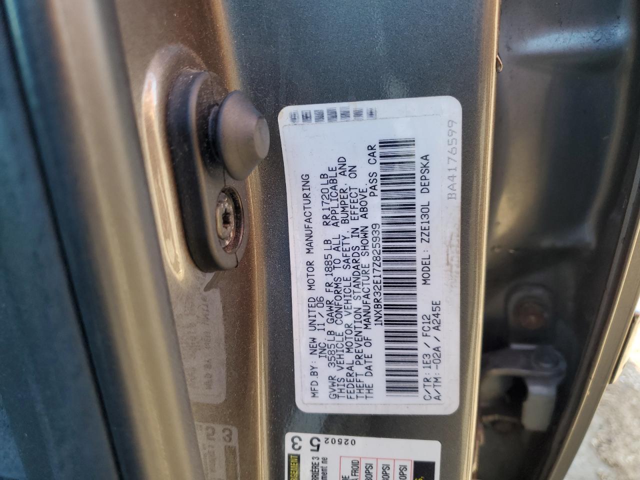 2007 TOYOTA COROLLA