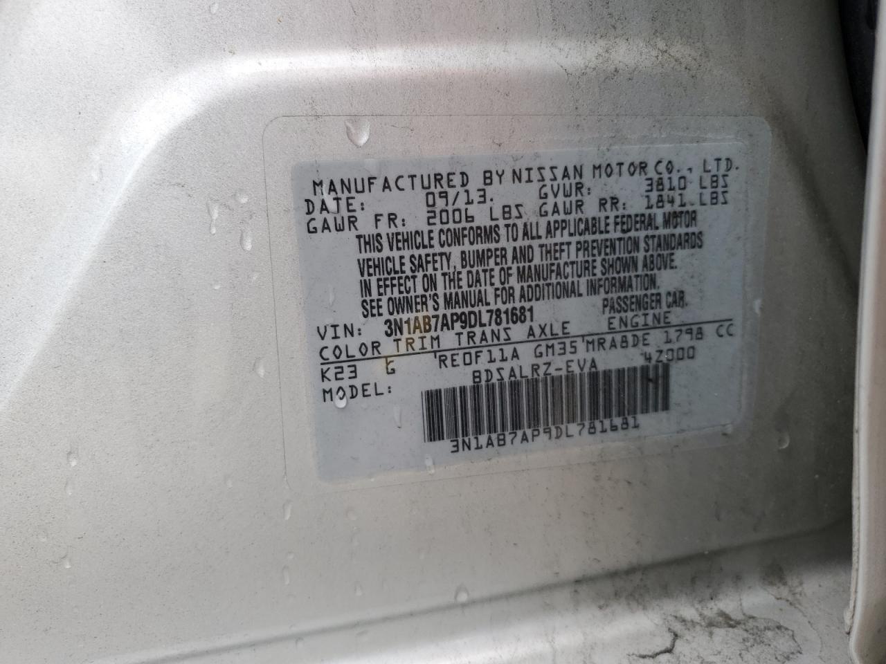 2013 NISSAN SENTRA