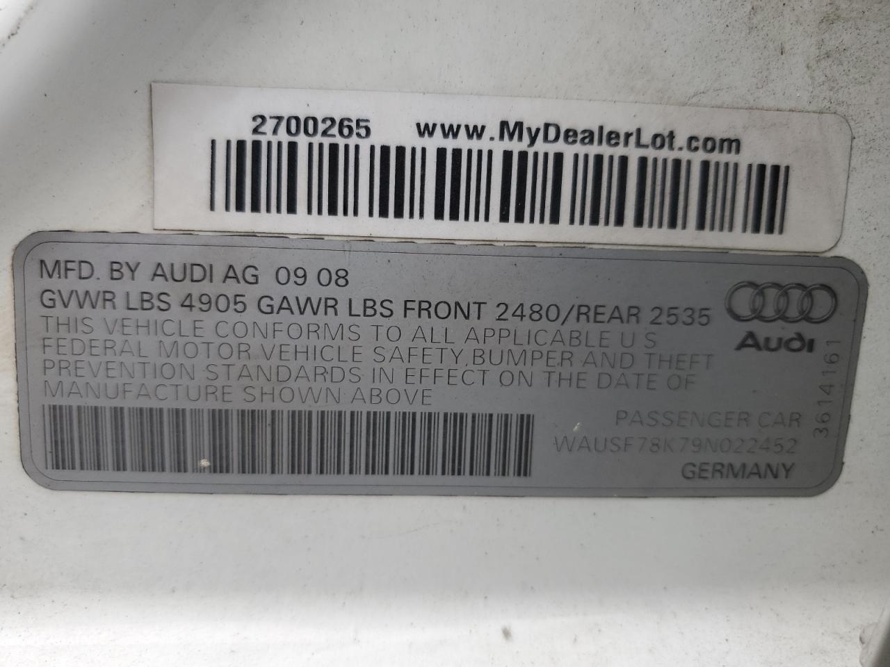2009 AUDI A4