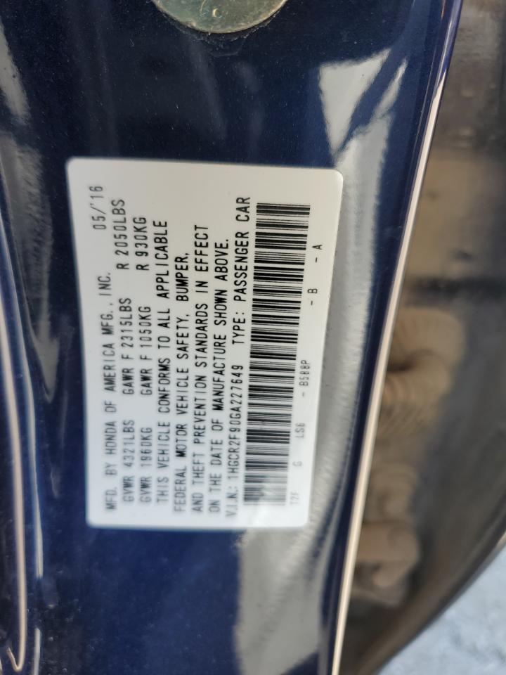 2016 HONDA ACCORD