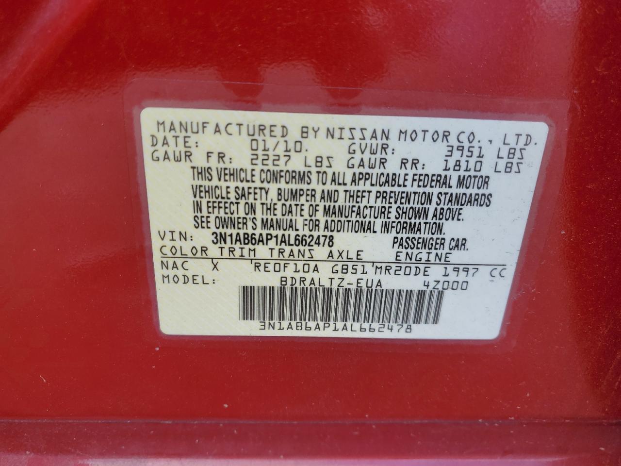 2010 NISSAN SENTRA