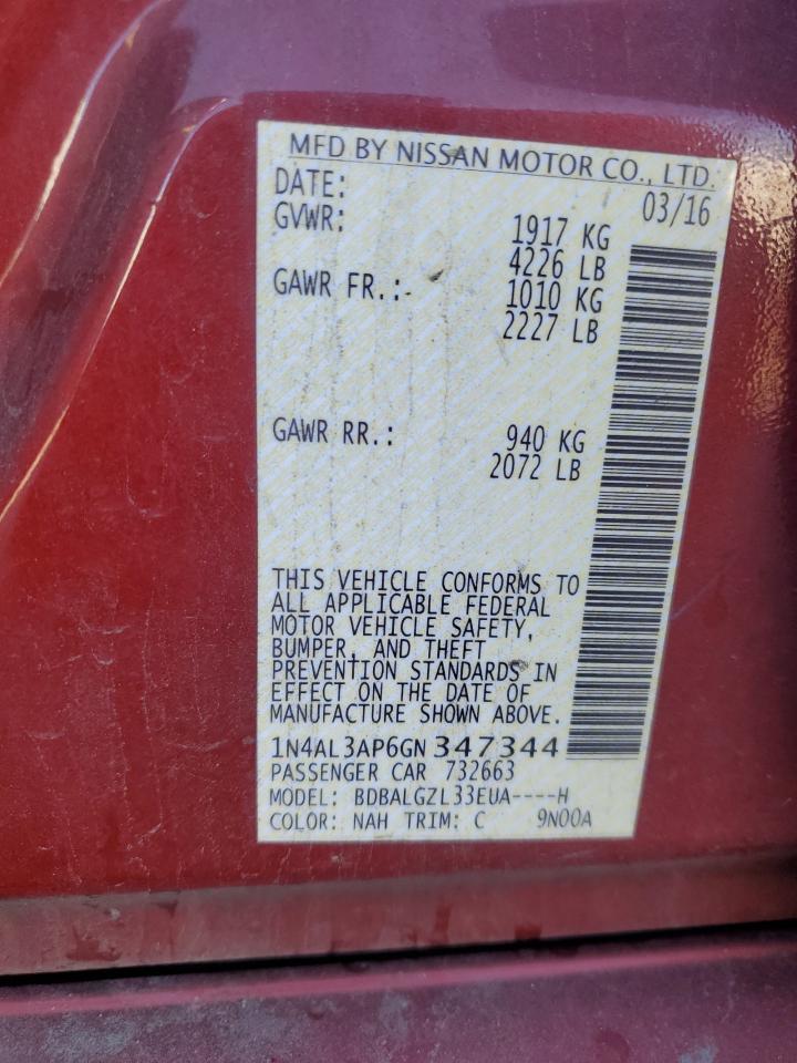 2016 NISSAN ALTIMA