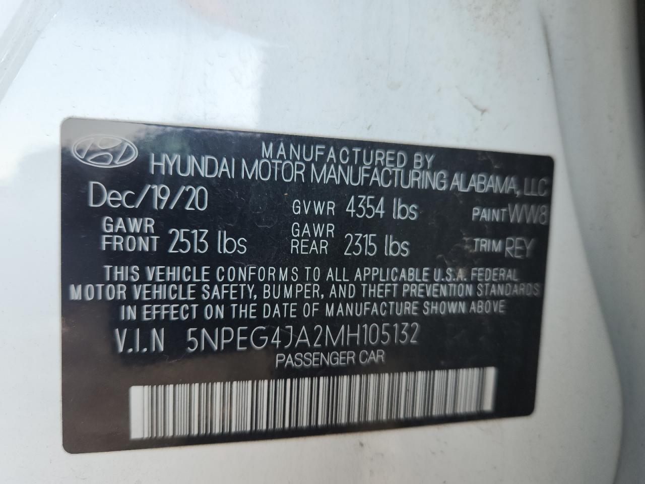 2021 HYUNDAI SONATA