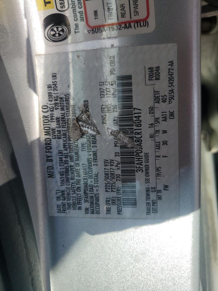 2012 FORD FUSION