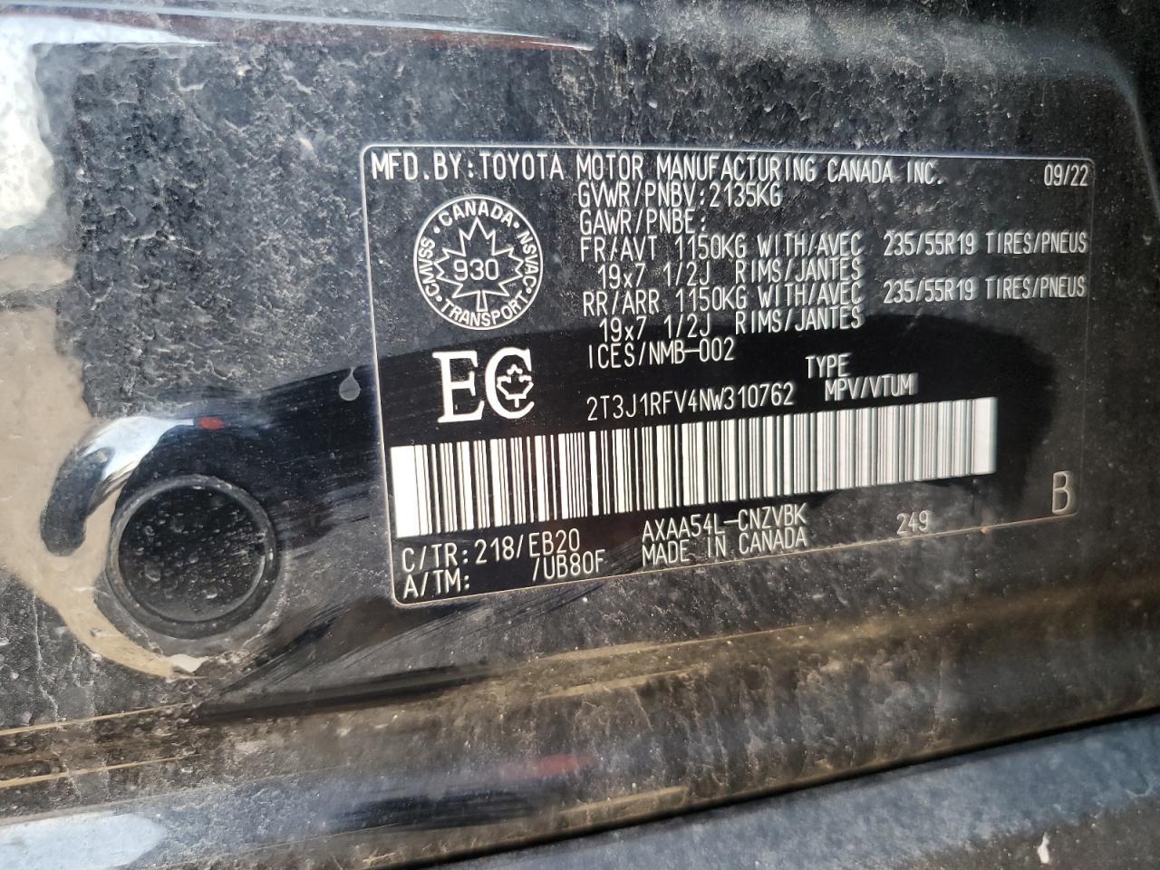 2022 TOYOTA RAV4