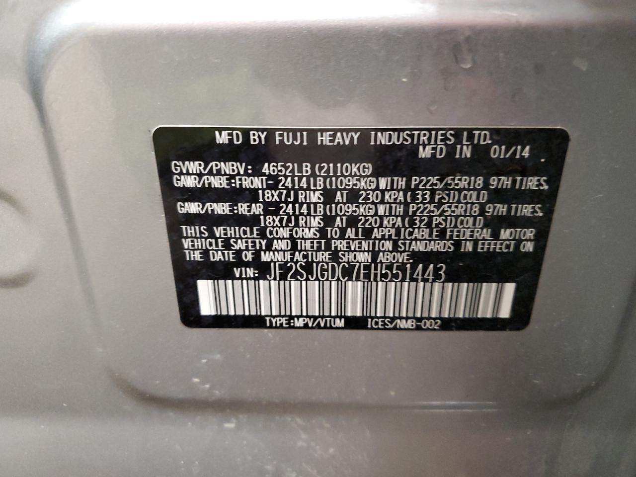 2014 SUBARU FORESTER
