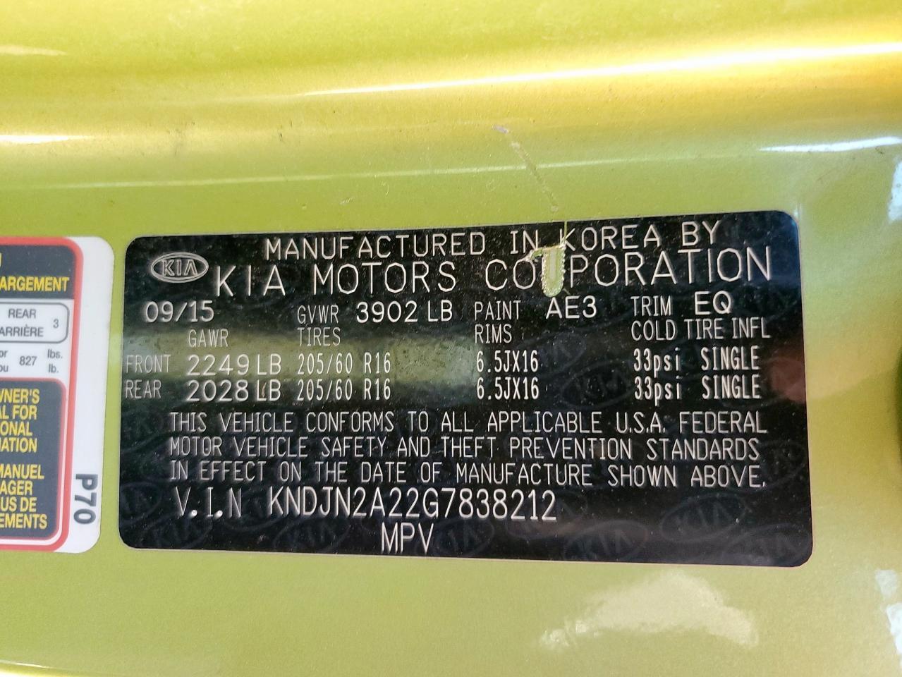 2016 KIA SOUL