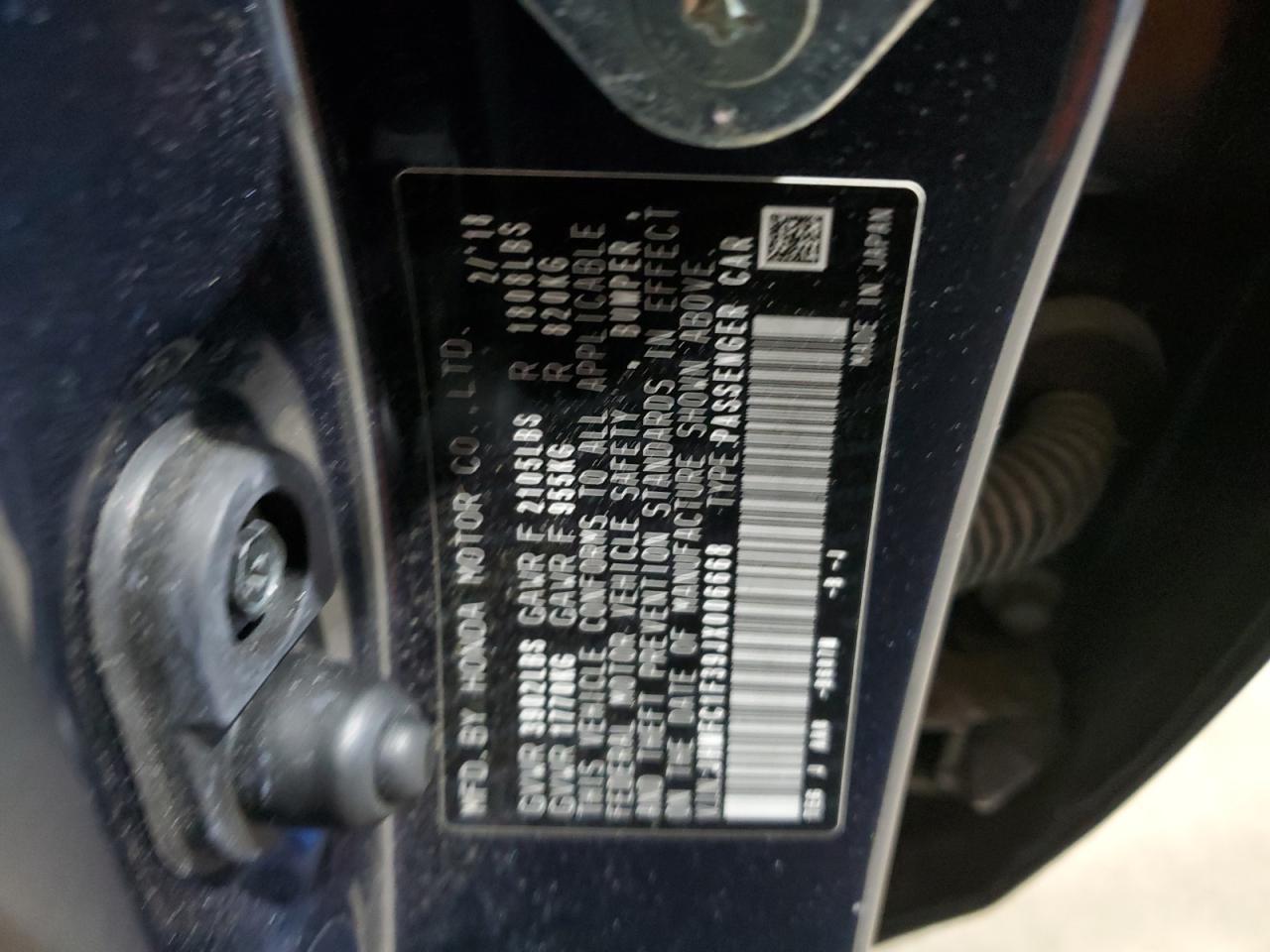 2018 HONDA CIVIC