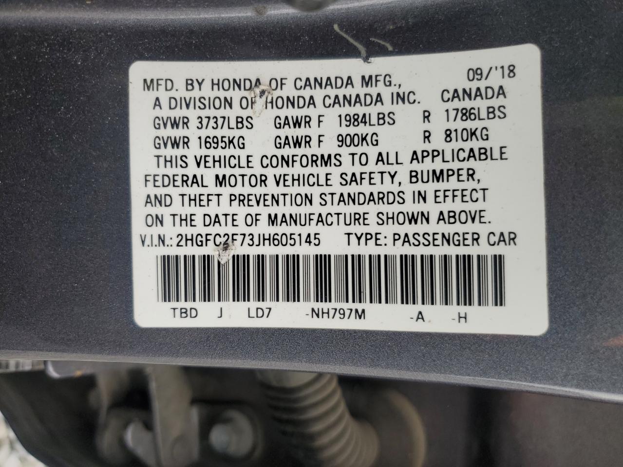 2018 HONDA CIVIC