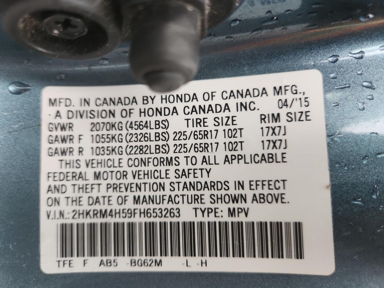 2015 HONDA CR-V