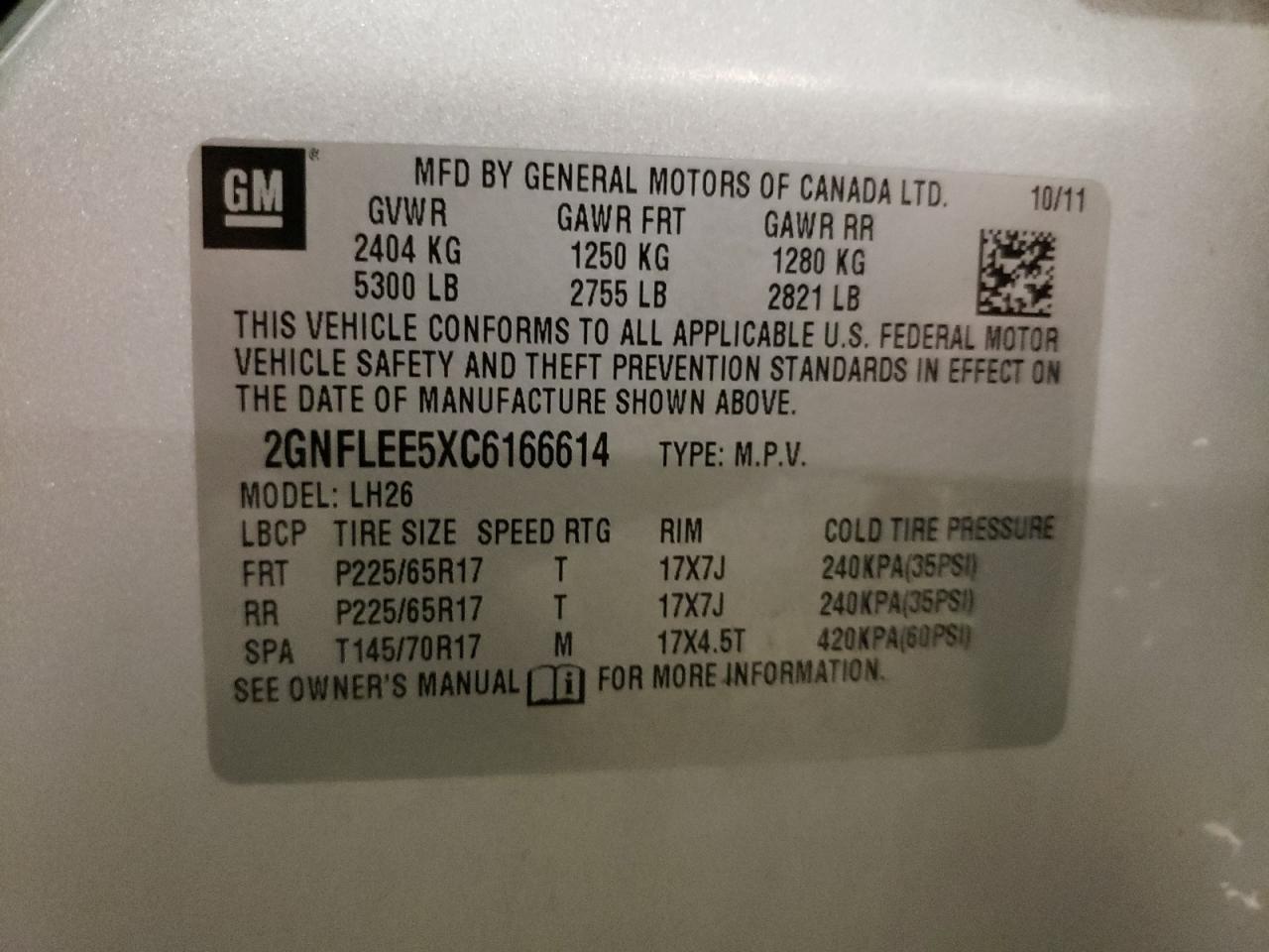 2012 CHEVROLET EQUINOX