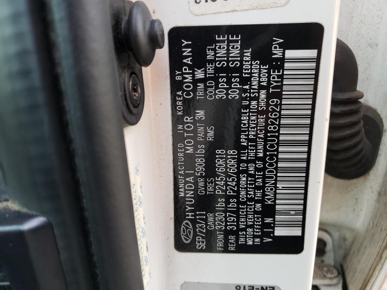2012 HYUNDAI Veracruz
