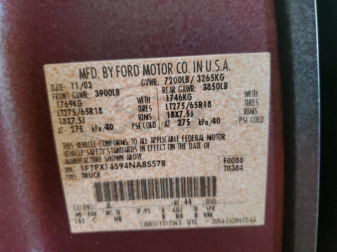 2004 FORD F-150