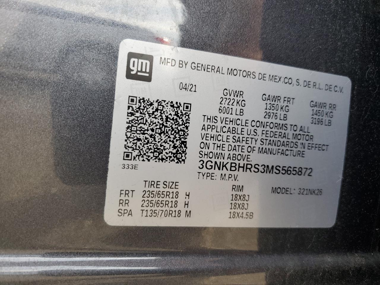 2021 CHEVROLET BLAZER