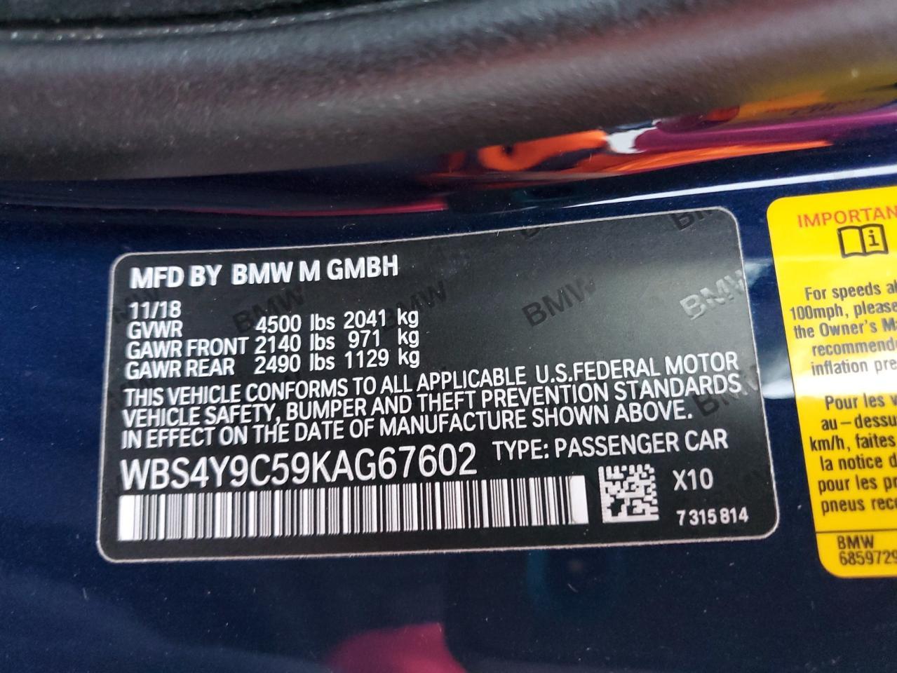 2019 BMW M4