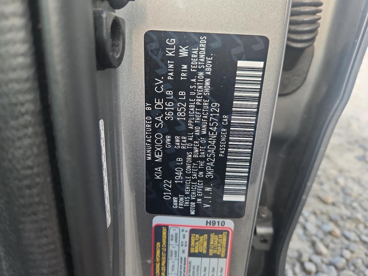 2022 KIA RIO