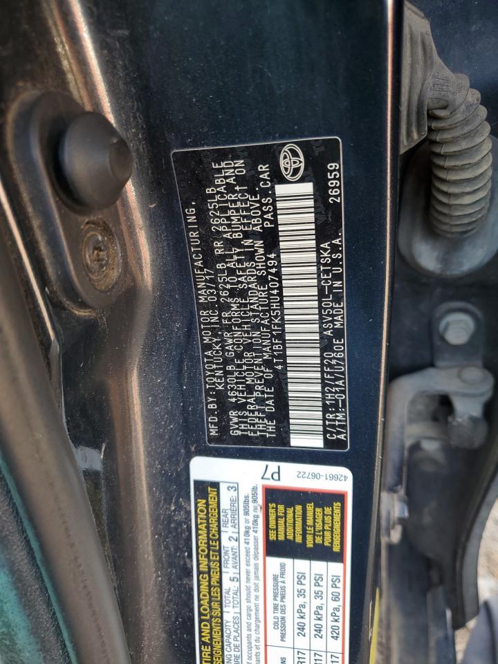2017 TOYOTA CAMRY