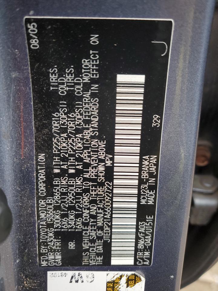 2006 TOYOTA HIGHLANDER