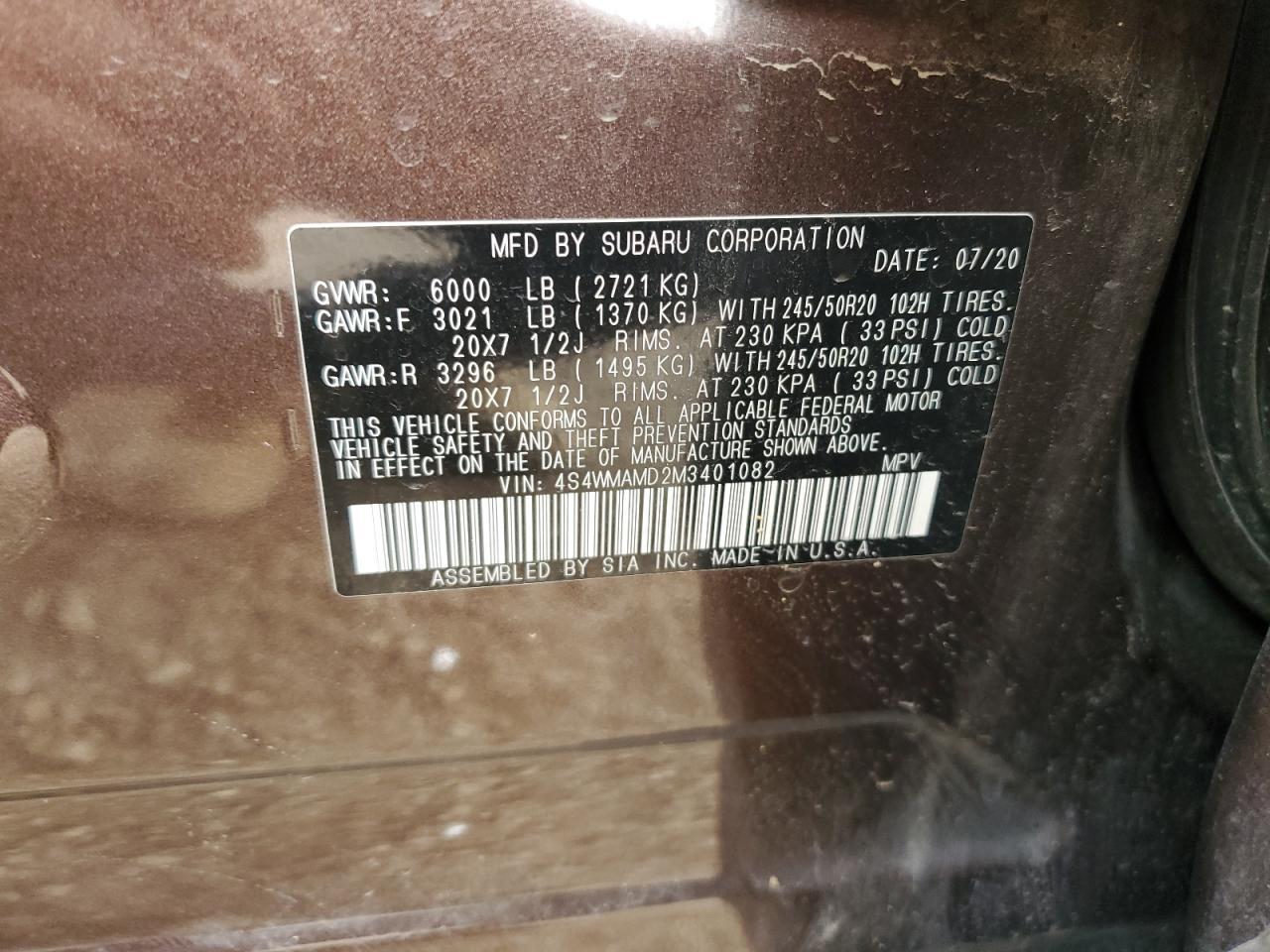 2021 SUBARU Ascent