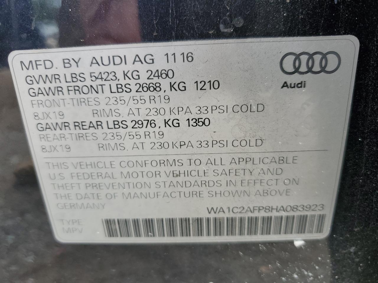 2017 AUDI Q5