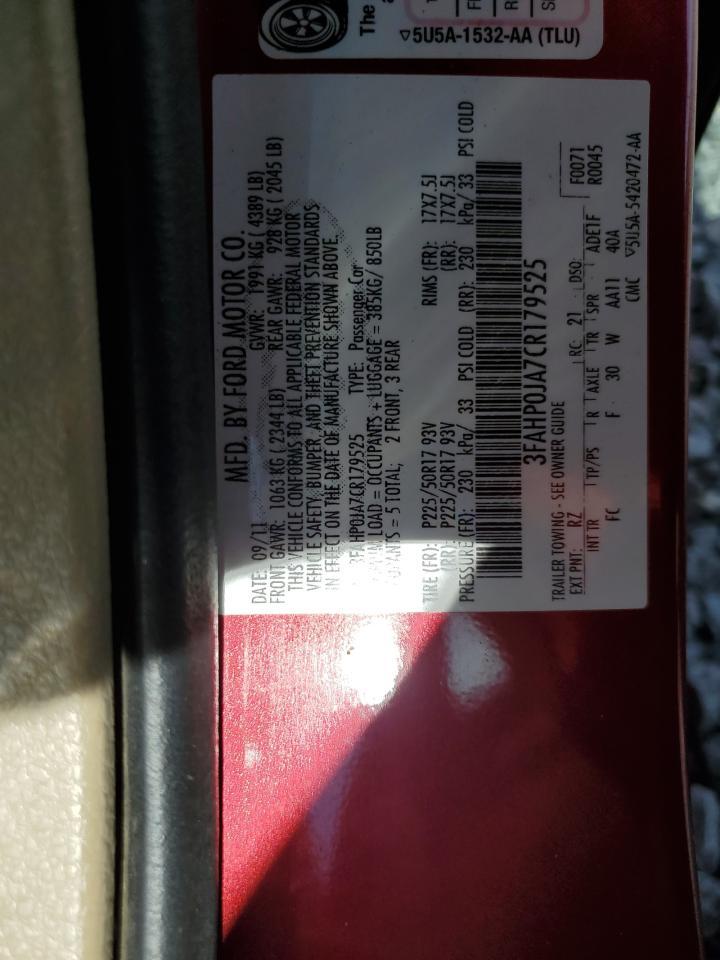 2012 FORD FUSION