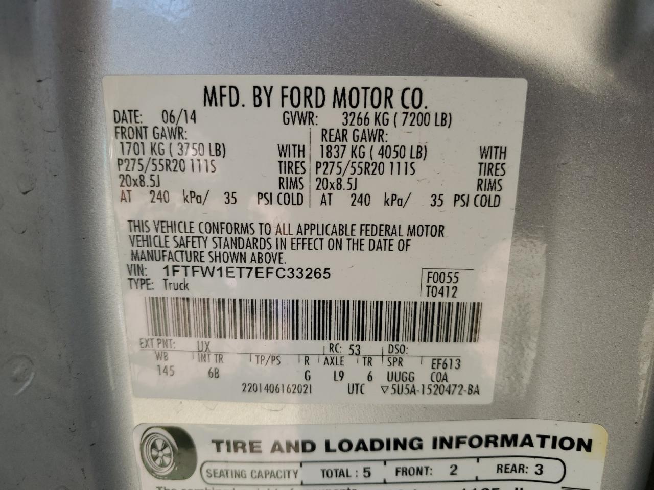 2014 FORD F-150