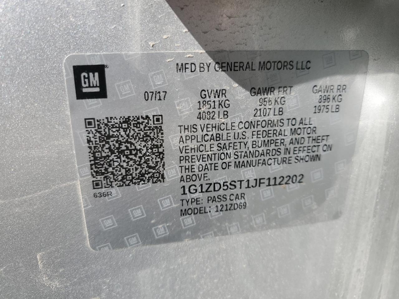 2018 CHEVROLET MALIBU