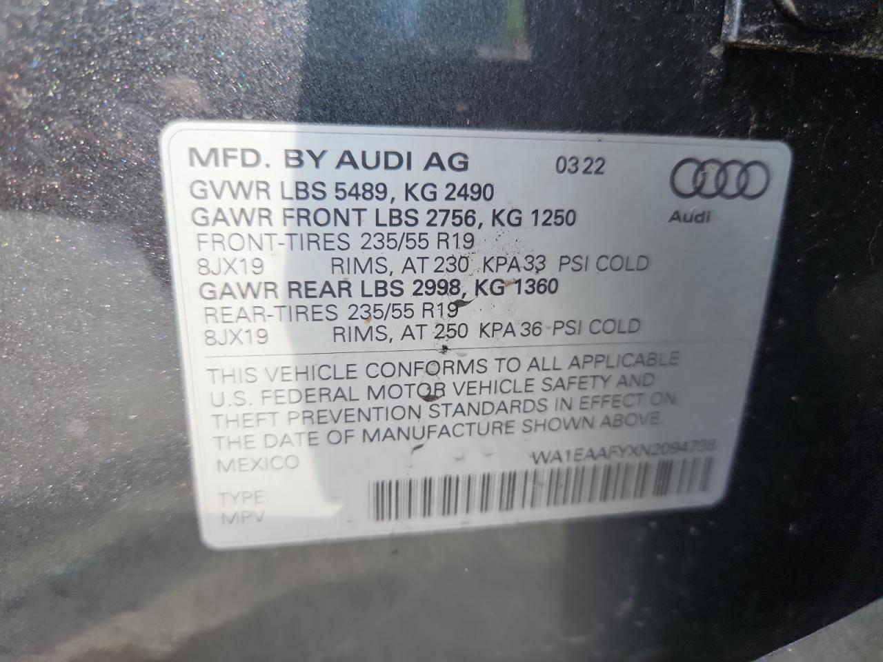 2022 AUDI Q5