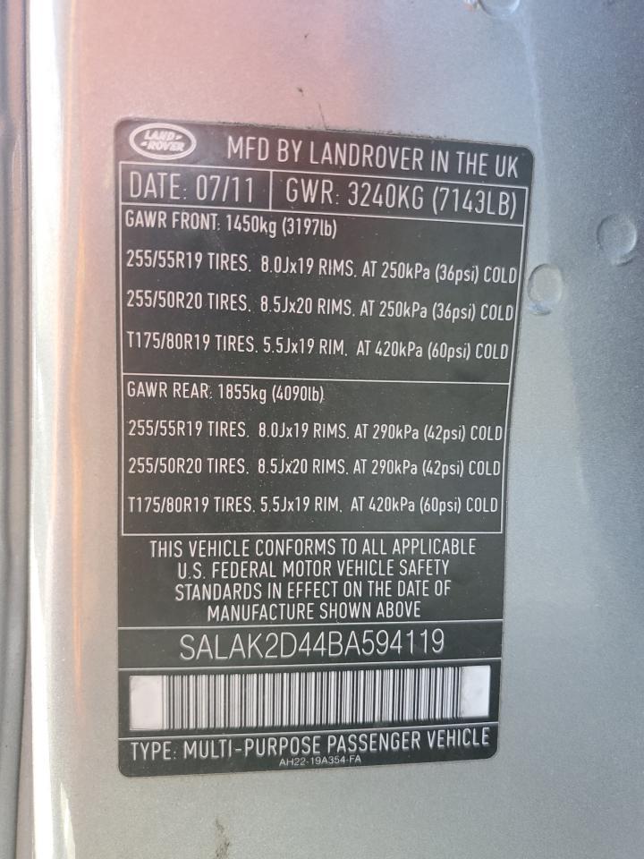 2011 LAND ROVER LR4