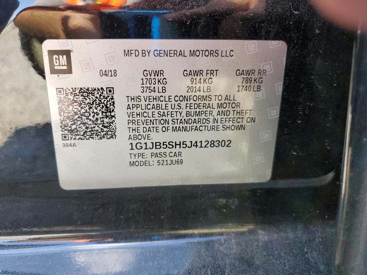 2018 CHEVROLET SONIC
