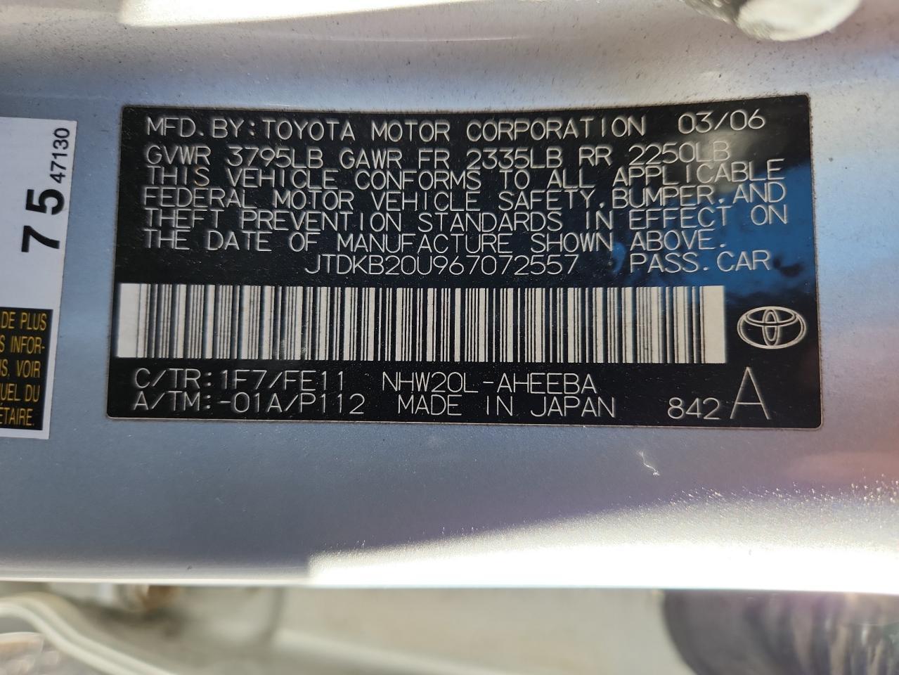2006 TOYOTA PRIUS