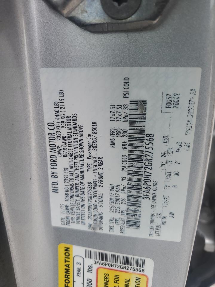 2016 FORD FUSION