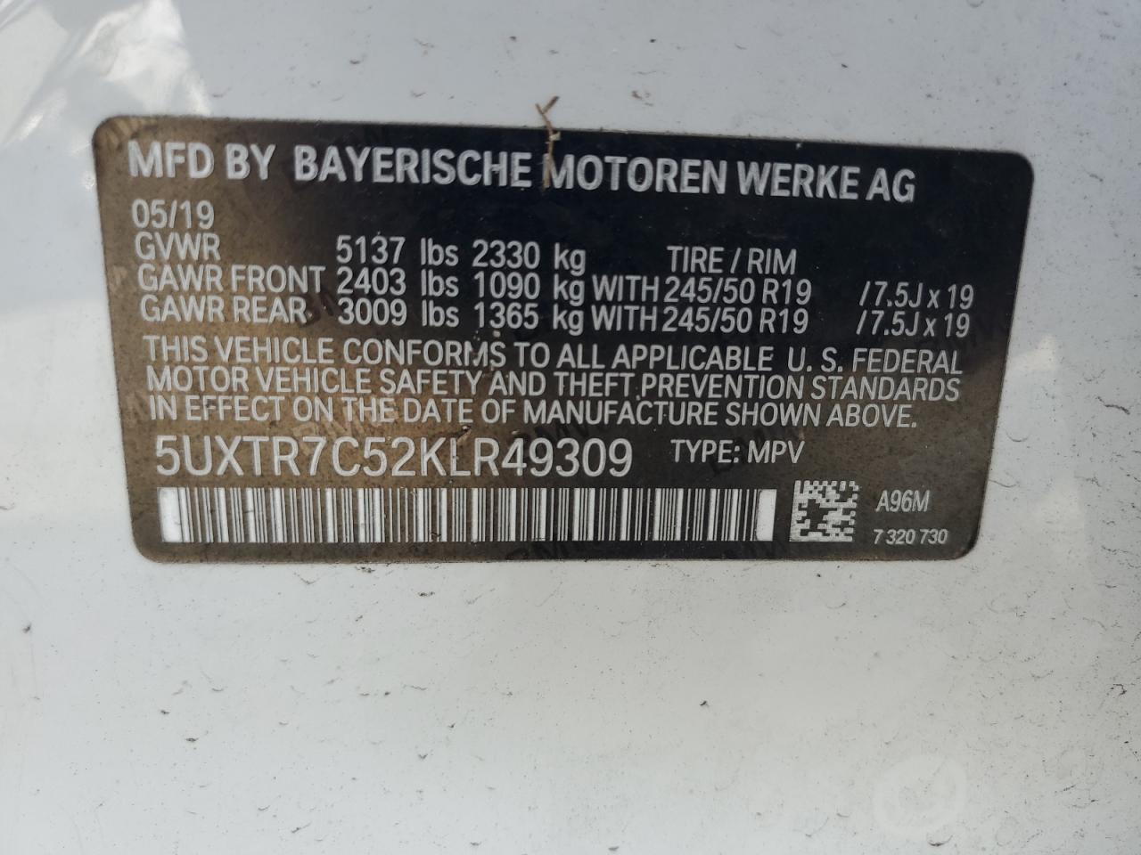 2019 BMW X3