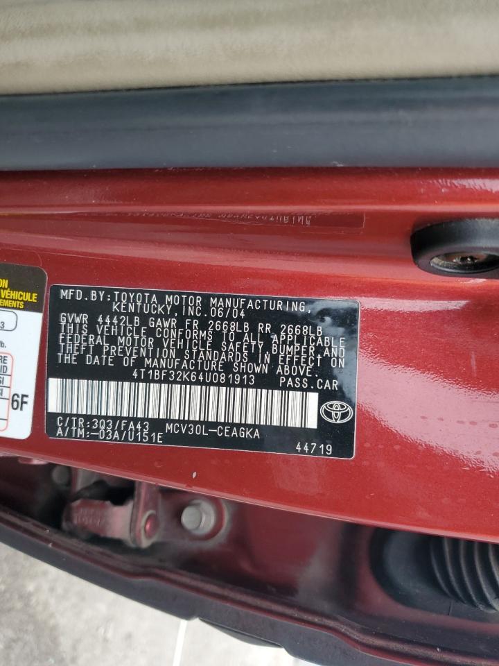 2004 TOYOTA CAMRY
