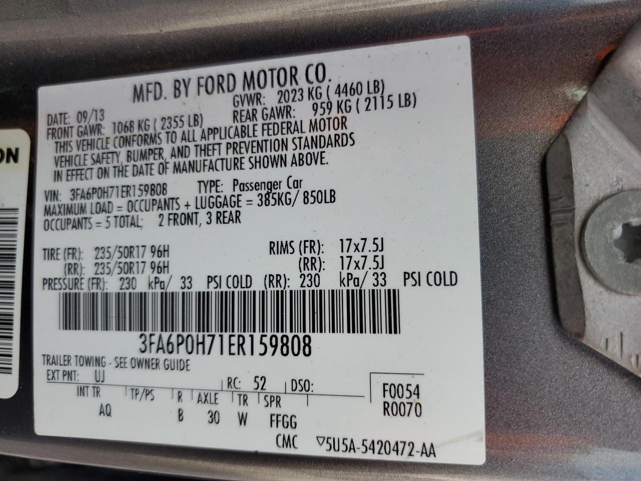 2014 FORD FUSION